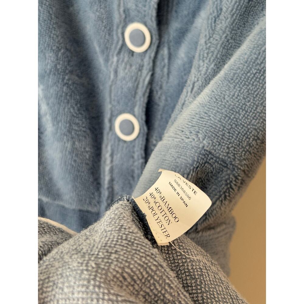 La Veste L Mini Lima Terry Cloth Towel Dress in Blue - Picture 4 of 7